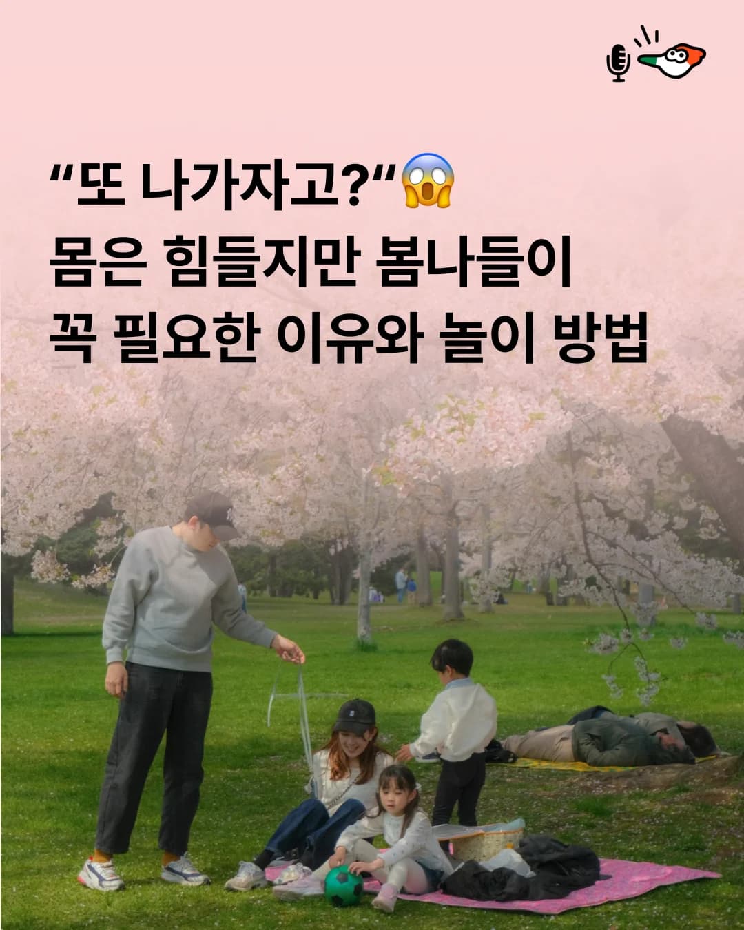 “또 나가자고?“😱 몸은 힘들지만 봄나들이 꼭 필요한 이유와 놀이 아이디어