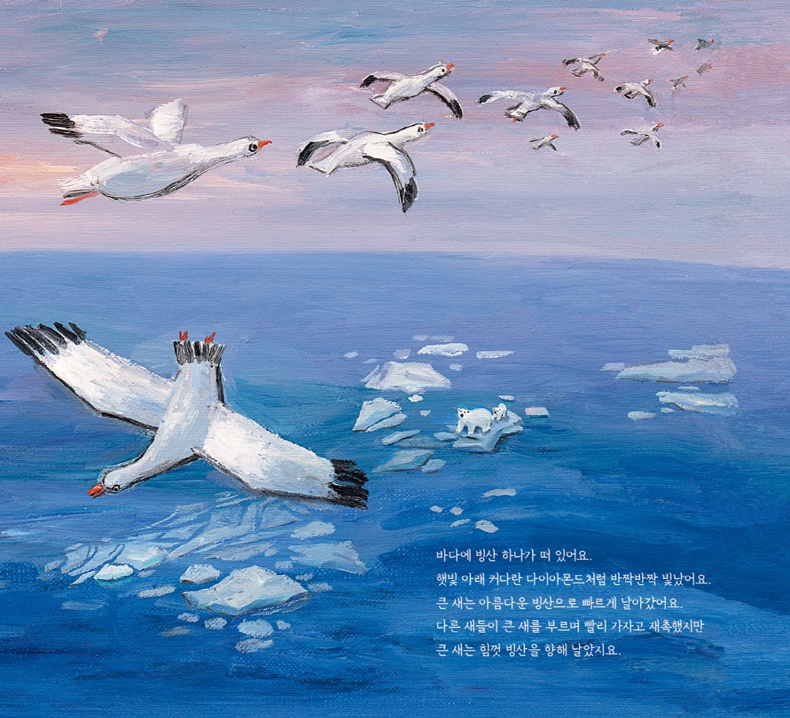 새와 빙산