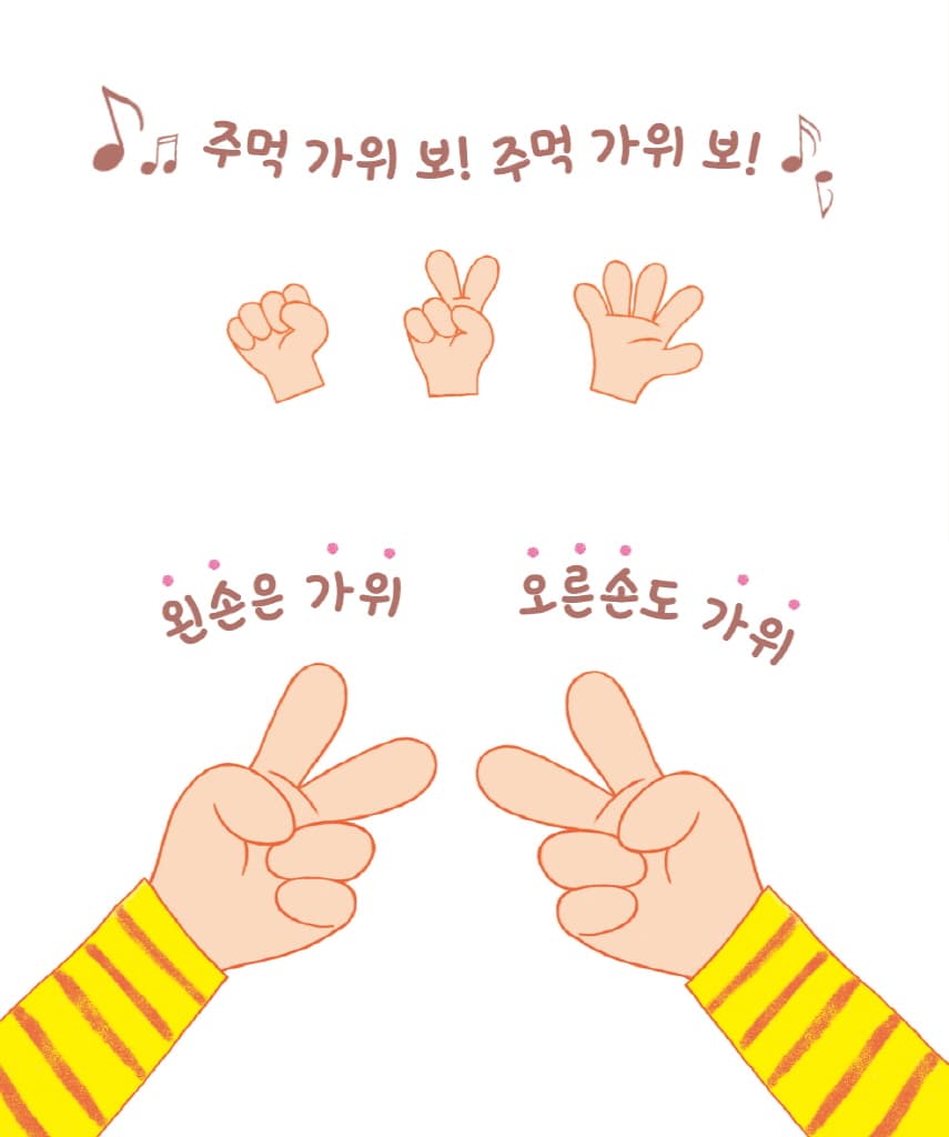 주먹 가위 보 무얼 만들까?: 흉내 내기