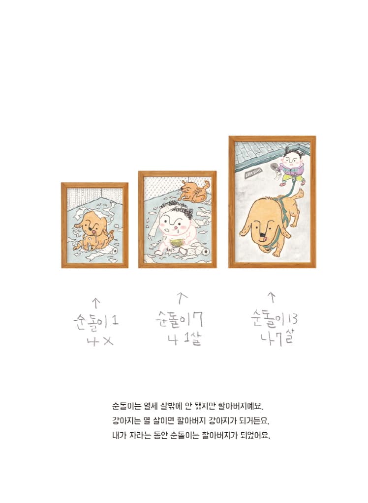 할아버지와 순돌이는 닮았어요