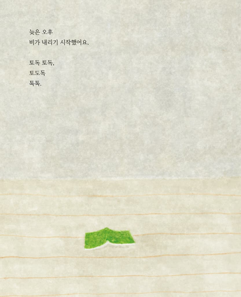 비 오는 날 숲속에는